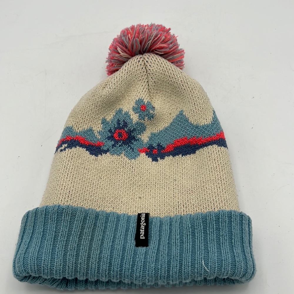 Kids girls  one size fits all Patagonia Flower Pom-Pom hat beanie